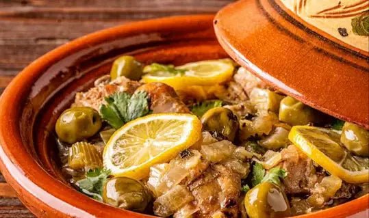 Hähnchen Tajine mit Oliven - Rezept - MANSURIS