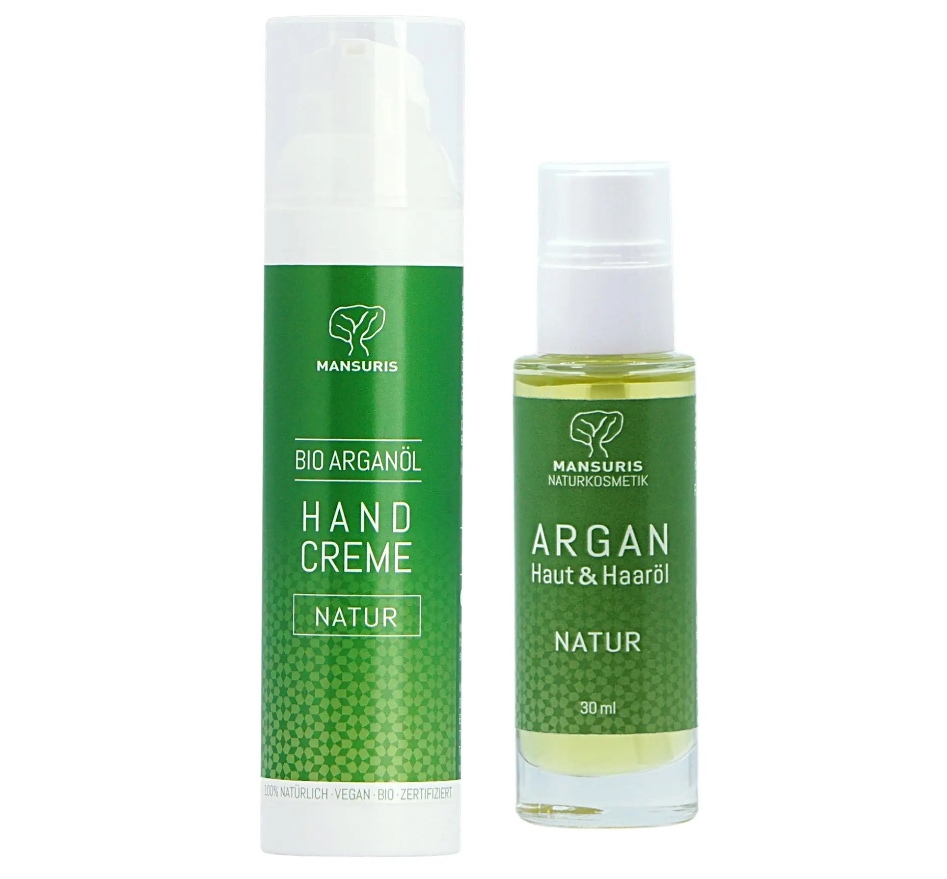 Intensiv Handpflege Set (Handreme Natur 75ml + Körperöl Natur 30ml) - MANSURIS