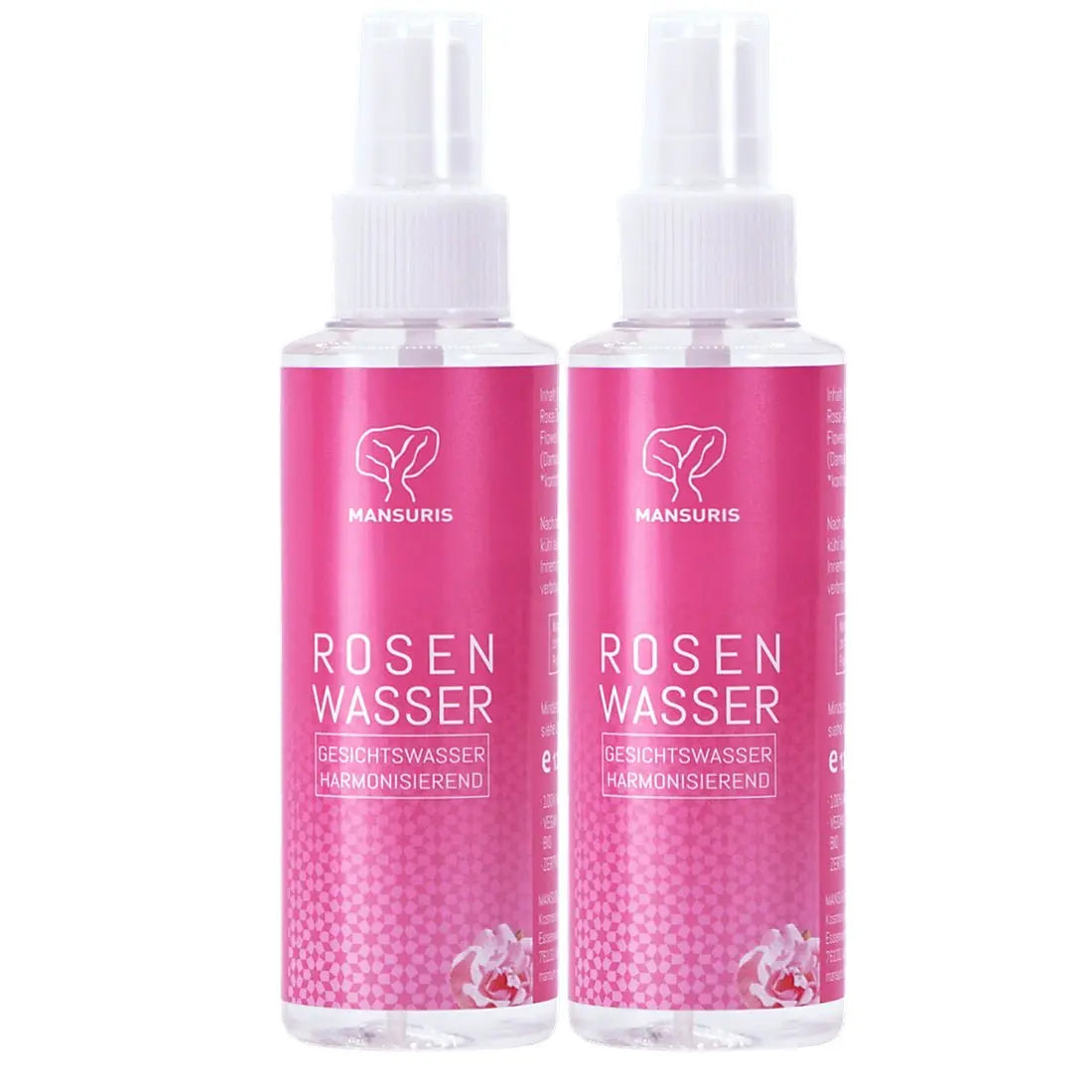 Bio Rosenwasser Set (2x125ml) – Gesichtswasser & Hydrolat - MANSURIS